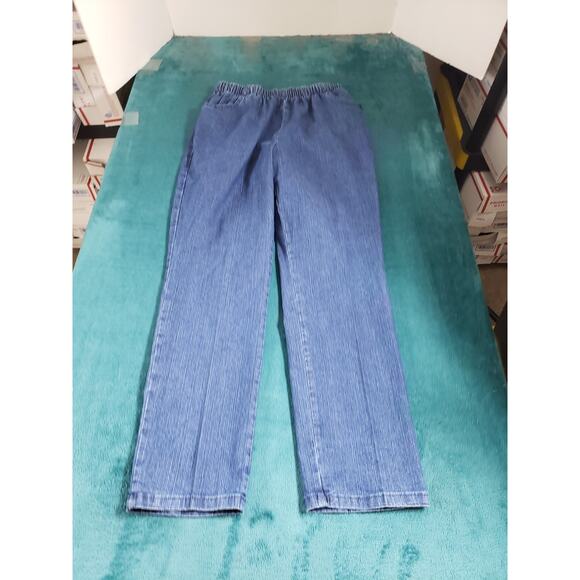 Chic Jeans Size 10 Petite Women Blue Pants Stretch Denim Pull On Jegging NWT - Picture 1 of 12